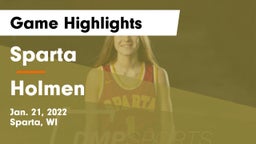 Sparta  vs Holmen  Game Highlights - Jan. 21, 2022