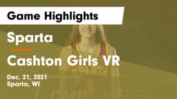 Sparta  vs Cashton  Girls VR Game Highlights - Dec. 21, 2021