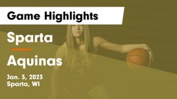 Sparta  vs Aquinas  Game Highlights - Jan. 3, 2023