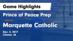 Prince of Peace Prep  vs Marquette Catholic  Game Highlights - Dec. 5, 2017