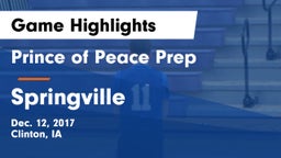 Prince of Peace Prep  vs Springville  Game Highlights - Dec. 12, 2017