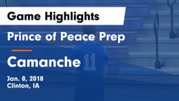 Prince of Peace Prep  vs Camanche  Game Highlights - Jan. 8, 2018