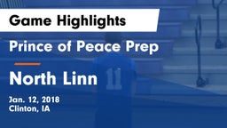 Prince of Peace Prep  vs North Linn  Game Highlights - Jan. 12, 2018