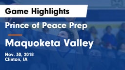 Prince of Peace Prep  vs Maquoketa Valley  Game Highlights - Nov. 30, 2018