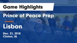 Prince of Peace Prep  vs Lisbon  Game Highlights - Dec. 21, 2018