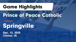 Prince of Peace Catholic  vs Springville  Game Highlights - Dec. 12, 2020
