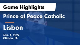 Prince of Peace Catholic  vs Lisbon  Game Highlights - Jan. 4, 2022