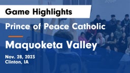 Prince of Peace Catholic  vs Maquoketa Valley  Game Highlights - Nov. 28, 2023