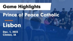 Prince of Peace Catholic  vs Lisbon  Game Highlights - Dec. 1, 2023