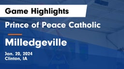 Prince of Peace Catholic  vs Milledgeville  Game Highlights - Jan. 20, 2024