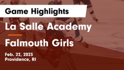 La Salle Academy vs Falmouth Girls Game Highlights - Feb. 22, 2023