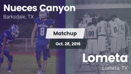 Matchup: Nueces Canyon High vs. Lometa  2016