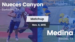 Matchup: Nueces Canyon High vs. Medina  2016