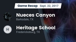 Recap: Nueces Canyon  vs. Heritage School 2017