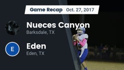 Recap: Nueces Canyon  vs. Eden  2017