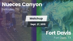 Matchup: Nueces Canyon High vs. Fort Davis  2019