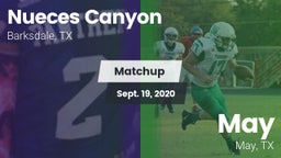 Matchup: Nueces Canyon High vs. May  2020