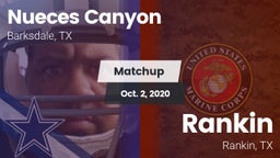 Matchup: Nueces Canyon High vs. Rankin  2020