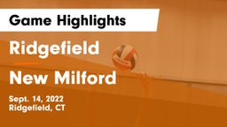 Ridgefield  vs New Milford  Game Highlights - Sept. 14, 2022