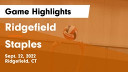 Ridgefield  vs Staples  Game Highlights - Sept. 22, 2022