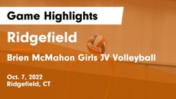 Ridgefield  vs Brien McMahon Girls JV Volleyball Game Highlights - Oct. 7, 2022