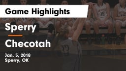 Sperry  vs Checotah  Game Highlights - Jan. 5, 2018