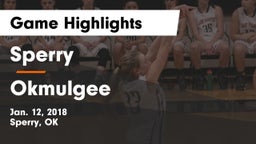 Sperry  vs Okmulgee  Game Highlights - Jan. 12, 2018