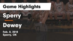 Sperry  vs Dewey  Game Highlights - Feb. 8, 2018