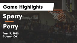 Sperry  vs Perry  Game Highlights - Jan. 5, 2019