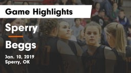 Sperry  vs Beggs  Game Highlights - Jan. 10, 2019