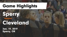 Sperry  vs Cleveland  Game Highlights - Jan. 19, 2019