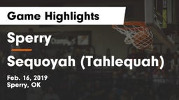 Sperry  vs Sequoyah (Tahlequah) Game Highlights - Feb. 16, 2019