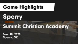 Sperry  vs Summit Christian Academy  Game Highlights - Jan. 10, 2020