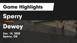 Sperry  vs Dewey  Game Highlights - Jan. 14, 2020