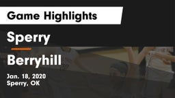 Sperry  vs Berryhill  Game Highlights - Jan. 18, 2020