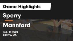 Sperry  vs Mannford  Game Highlights - Feb. 8, 2020