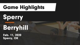 Sperry  vs Berryhill  Game Highlights - Feb. 11, 2020