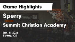 Sperry  vs Summit Christian Academy  Game Highlights - Jan. 8, 2021