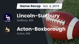 Recap: Lincoln-Sudbury  vs. Acton-Boxborough  2019