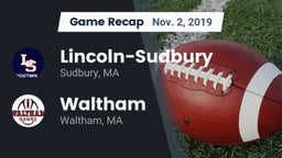 Recap: Lincoln-Sudbury  vs. Waltham  2019