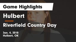 Hulbert  vs Riverfield Country Day Game Highlights - Jan. 4, 2018