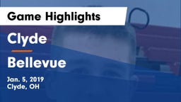 Clyde  vs Bellevue  Game Highlights - Jan. 5, 2019