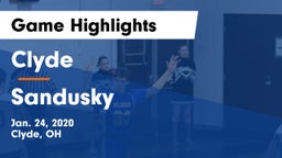 Clyde  vs Sandusky  Game Highlights - Jan. 24, 2020