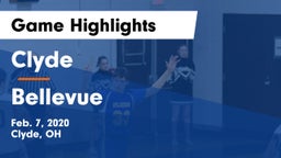 Clyde  vs Bellevue  Game Highlights - Feb. 7, 2020