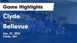 Clyde  vs Bellevue  Game Highlights - Jan. 22, 2024