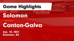 Solomon  vs Canton-Galva  Game Highlights - Jan. 18, 2021