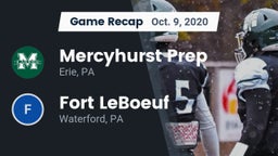 Recap: Mercyhurst Prep  vs. Fort LeBoeuf  2020
