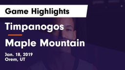 Timpanogos  vs Maple Mountain  Game Highlights - Jan. 18, 2019