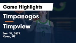 Timpanogos  vs Timpview  Game Highlights - Jan. 31, 2023