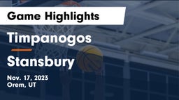Timpanogos  vs Stansbury  Game Highlights - Nov. 17, 2023